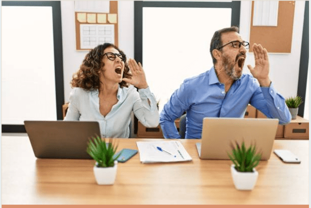 Empresarios llamando a gritos a su proveedor o desarrolladores de su Sitio Web o E-Commerce